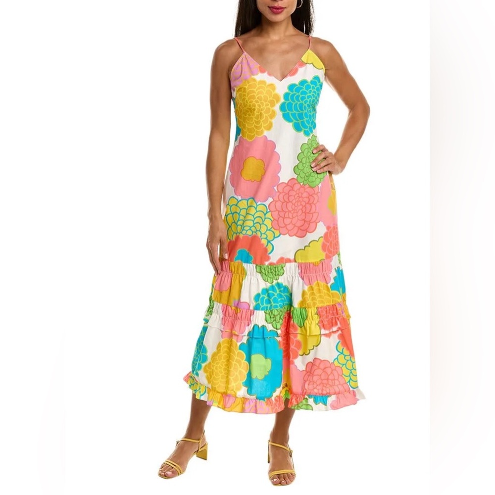 Flora Bea NYC Franzi Maxi Dress Hibiscus Avenue XS | SKU 859